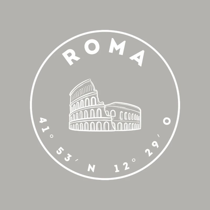 Rome avec le Colisée et les coordonnées