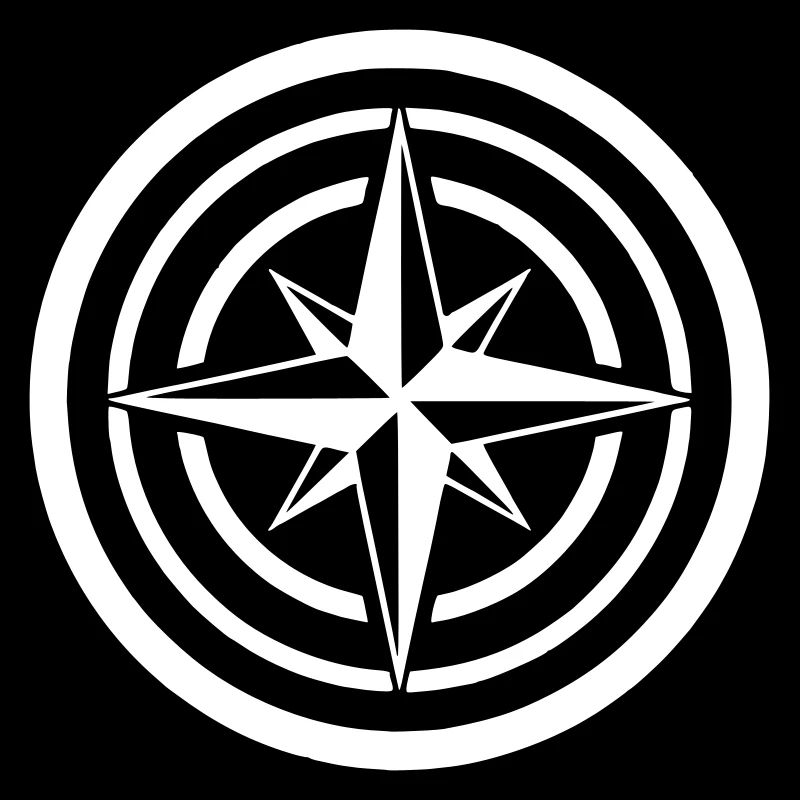 Compass Wind Rose Circle Navigation Clean