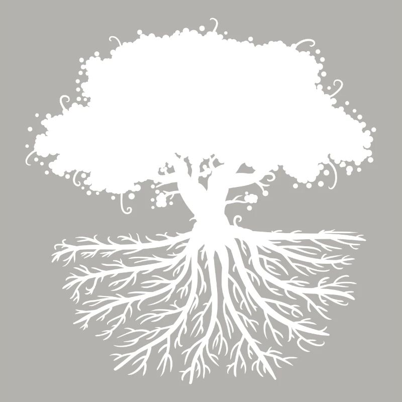 tree roots white