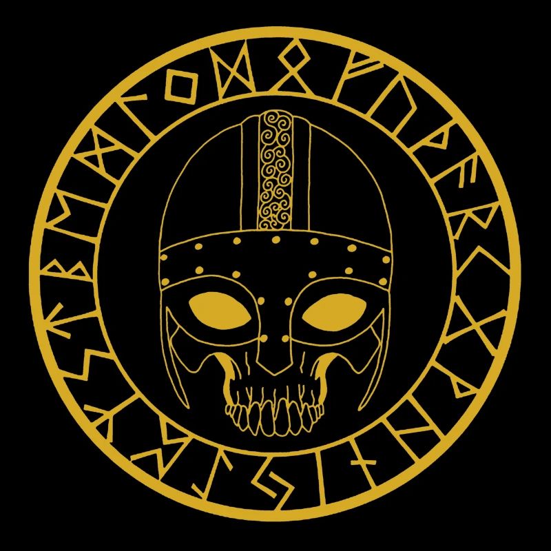 Wikinger Schädel (Gold)