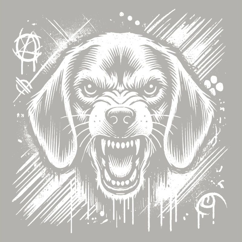 Beagle plus agressif que dans le style graffiti cool