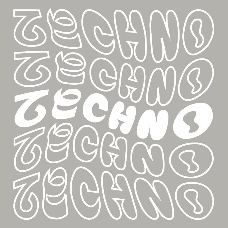 conception de logo géométrique ondulé techno