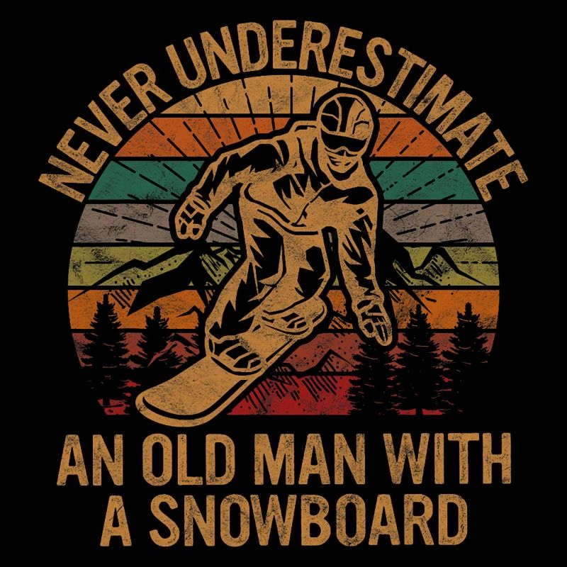 Never Underestimate An Old Man With A Snowboard