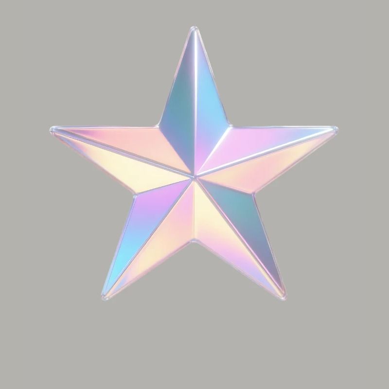 Étoile irisée pastel