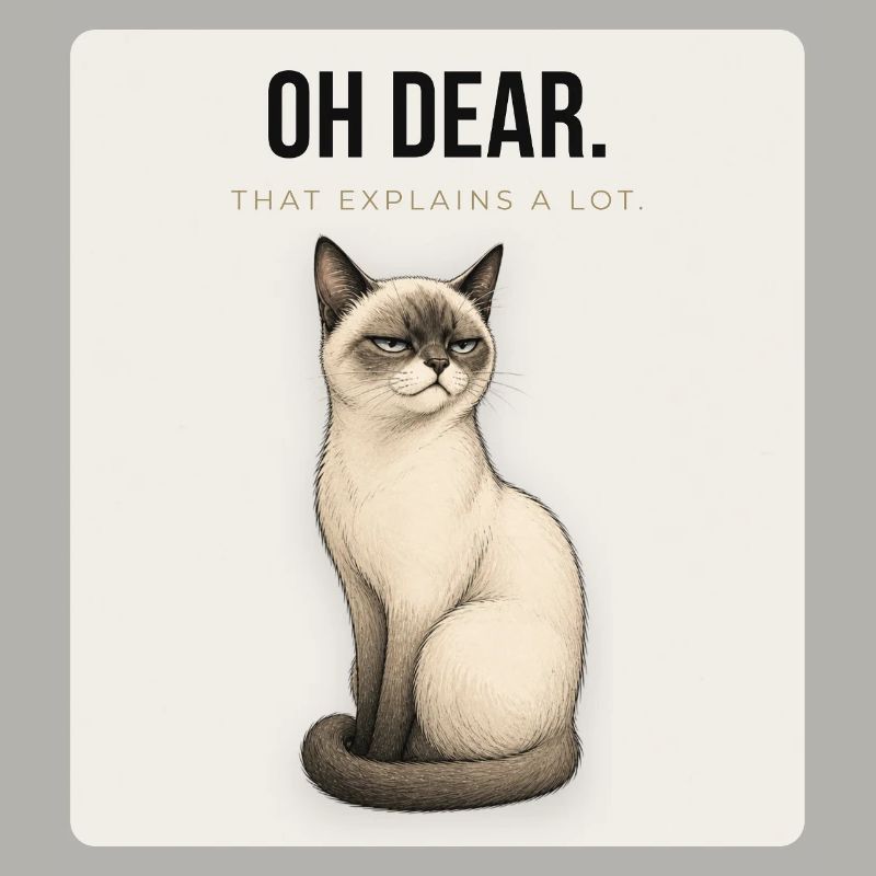 OH LÀ LÀ. Noble Chat Sarcastique Conception du Mème