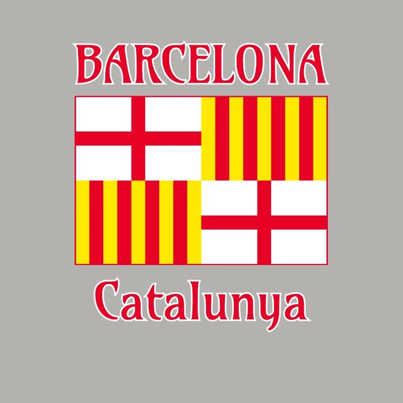 Drapeau de Barcelone en rouge, blanc et jaune