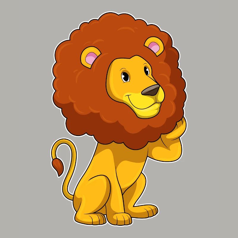 Lion avec boucles