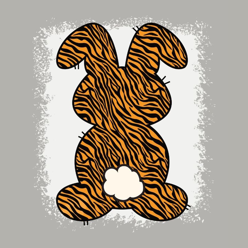 Tiger Pattern Rabbit Bleached Easter