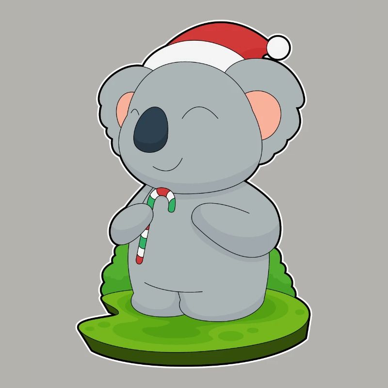 Koala Noël Candy Canne