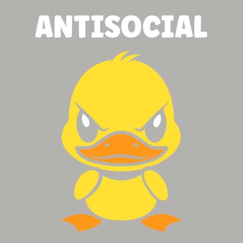Grumpy Antisocial Duck