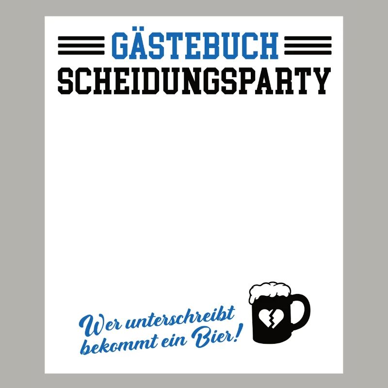 Gästebuch Scheidungsparty Geschieden Scheidung