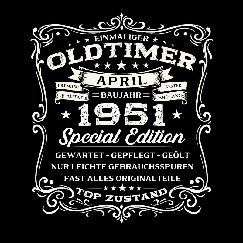 75. Geburtstag Geschenk Mann Oldtimer April 1951