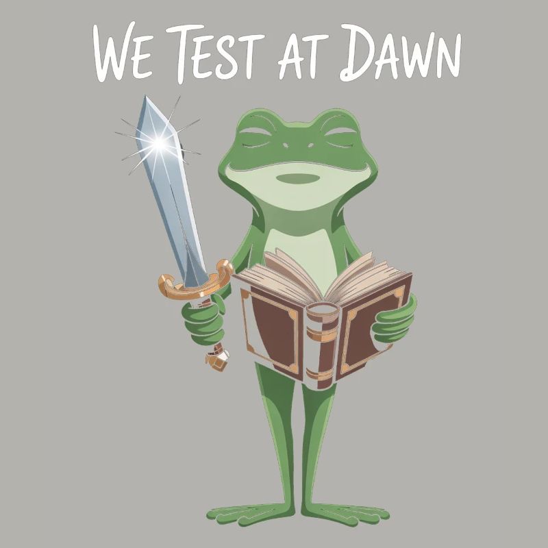 Dawn Test Frog: Sword & Scroll