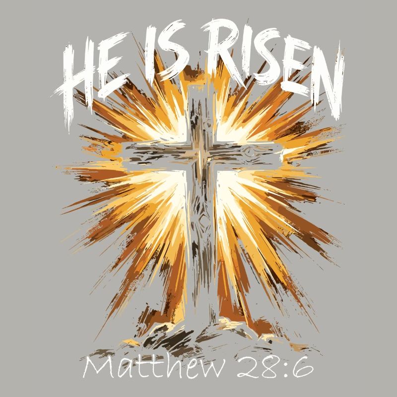 Easter He Is Risen Jesus Cross Christian