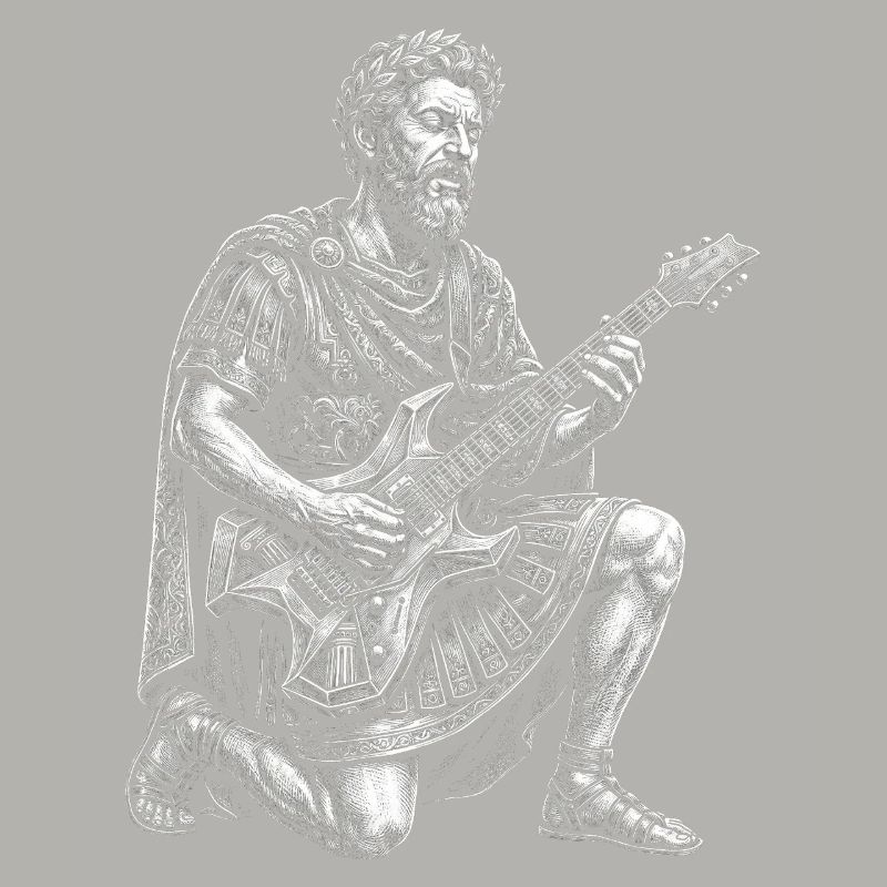Marcus Aurelius plays guitar