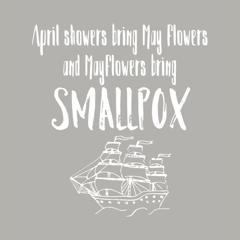 Mayflower Pocken-Satirisches Schiffsabschlag