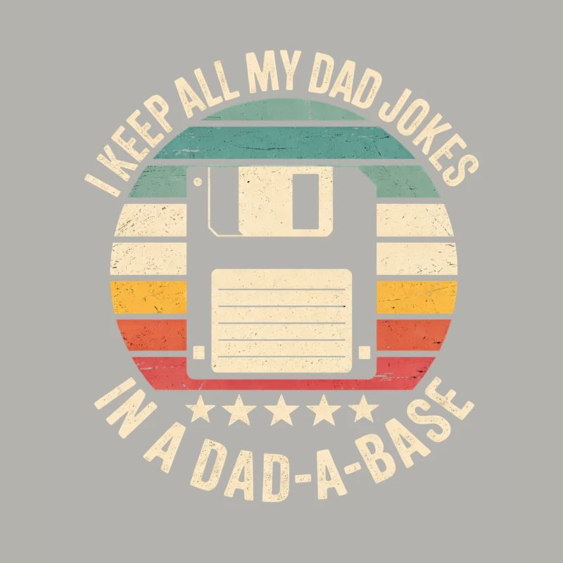 Retro Diskette Humor Dad Witze Database Datenbank
