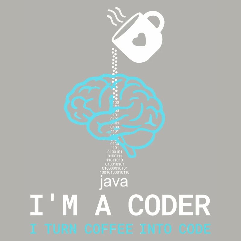 Coder T-Shirt: Coffee into Code – Nerdy Programmie