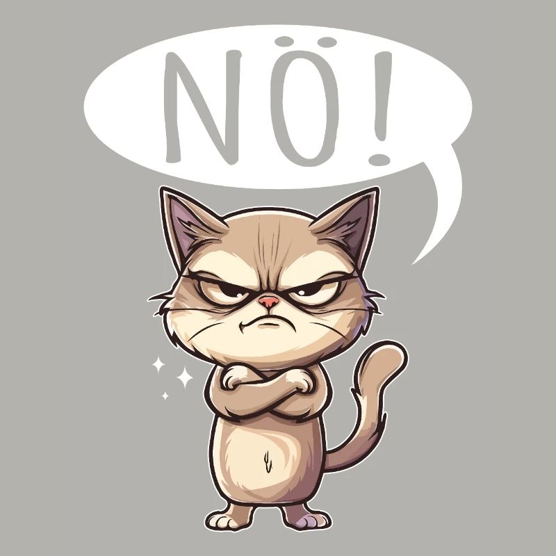 Cool Cat Nope funny saying grumpy