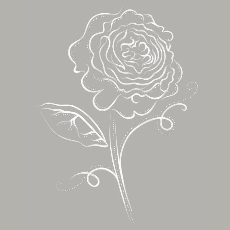 Rose fleur blanc élégant