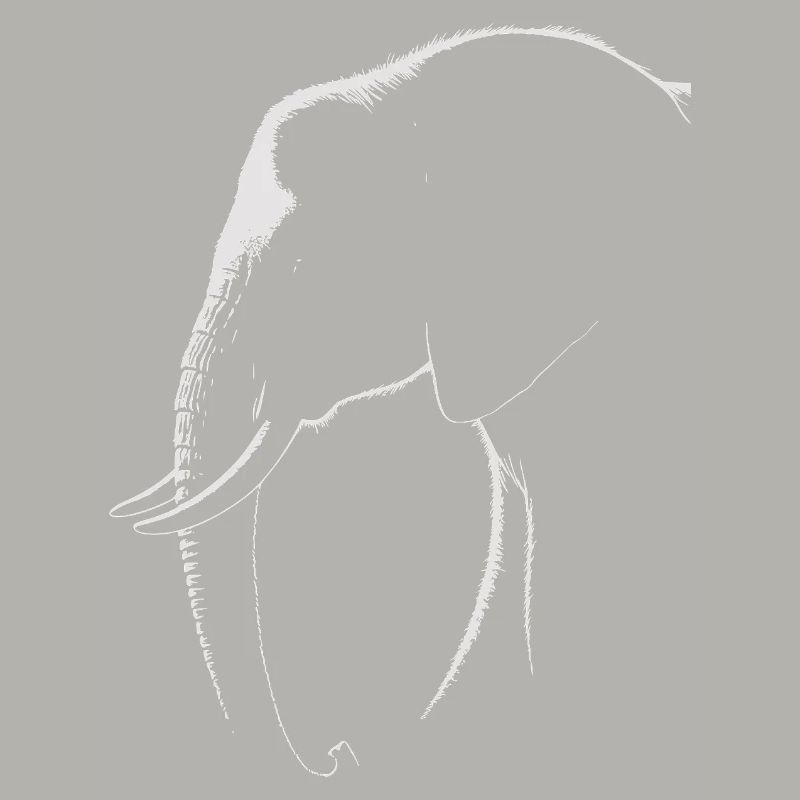 Elephant Silhouette – Elegance in Black and White