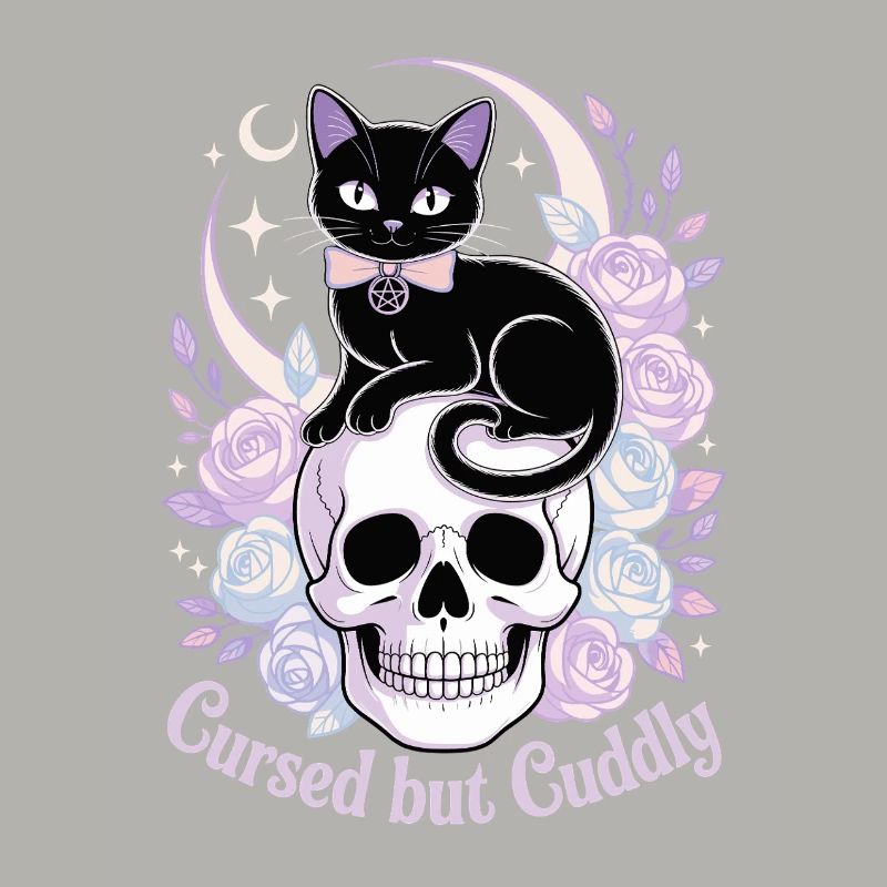 Cursed and Cuddly: Cat Skull