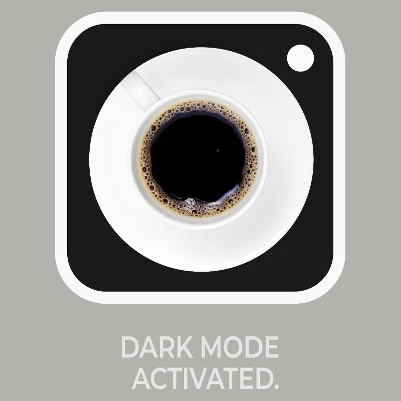 Dark Mode Activated Kaffee Spruch Design