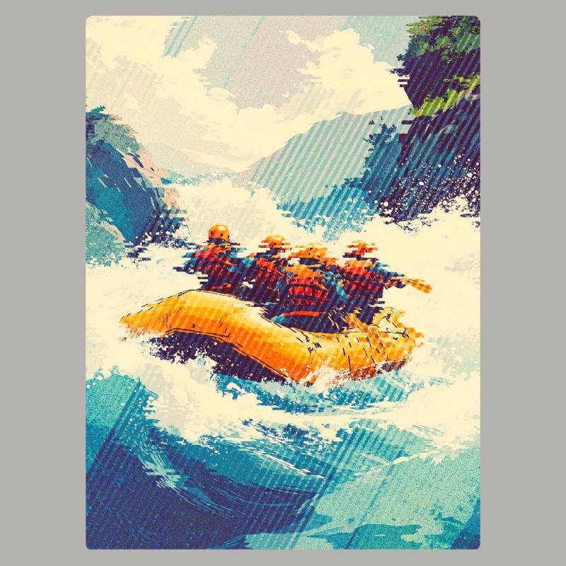 Expédition de rafting dans les rapides sauvages