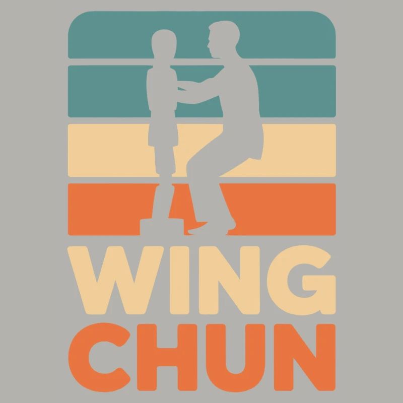 Silhouette rétro Wing Chun
