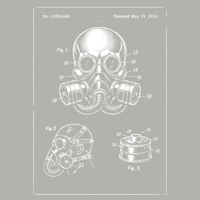 Illustration du plan du masque à gaz