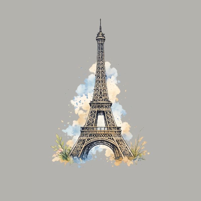 Watercolor Eiffel Tower Impression