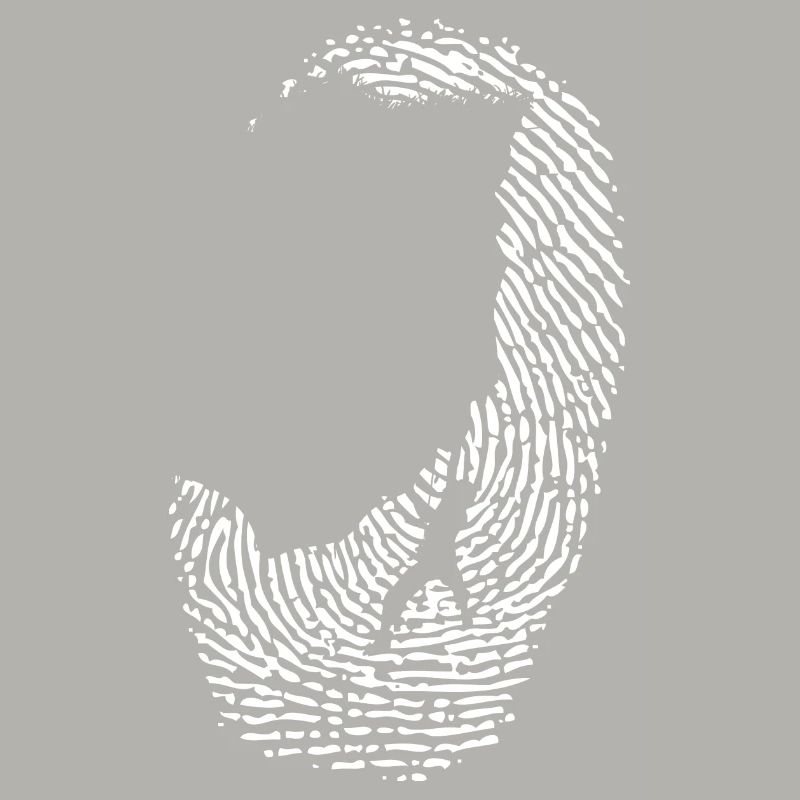 Conception monochrome en cercle d’empreintes digitales