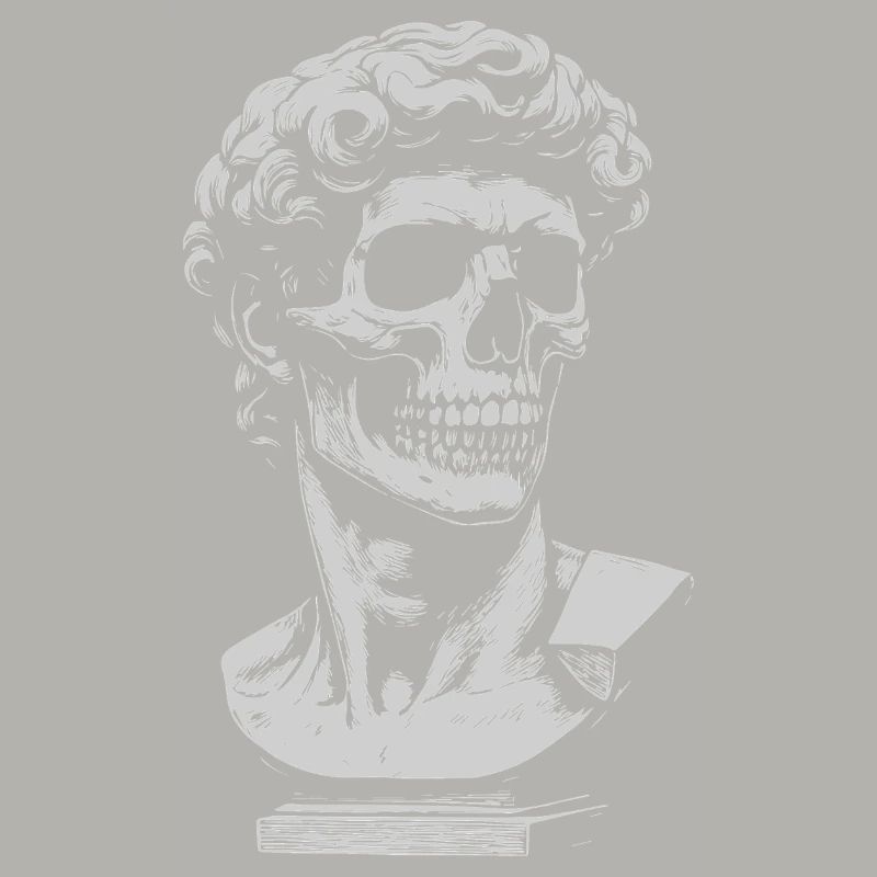 Illustration du buste de crâne de David Michelangelo