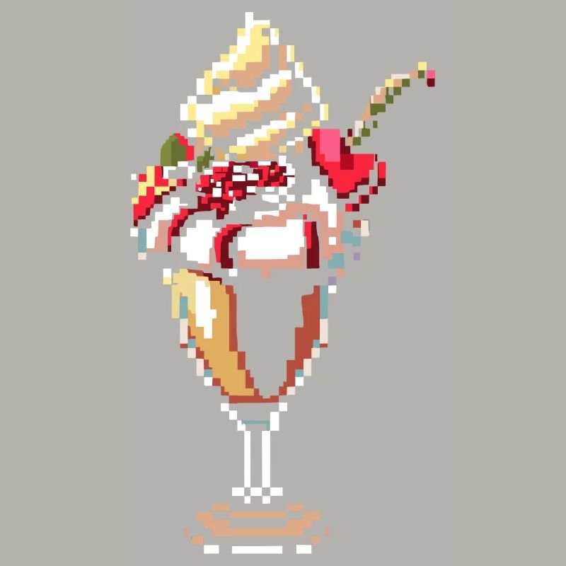 Graphique pixel de coupe glacée
