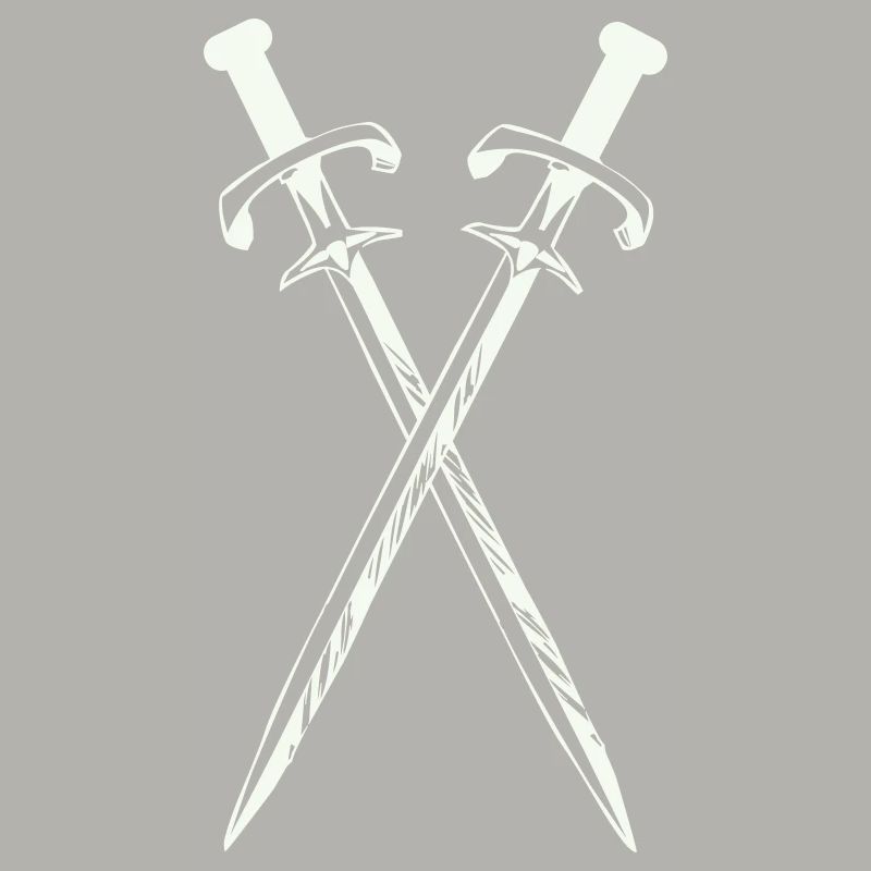 Deux épées en croix