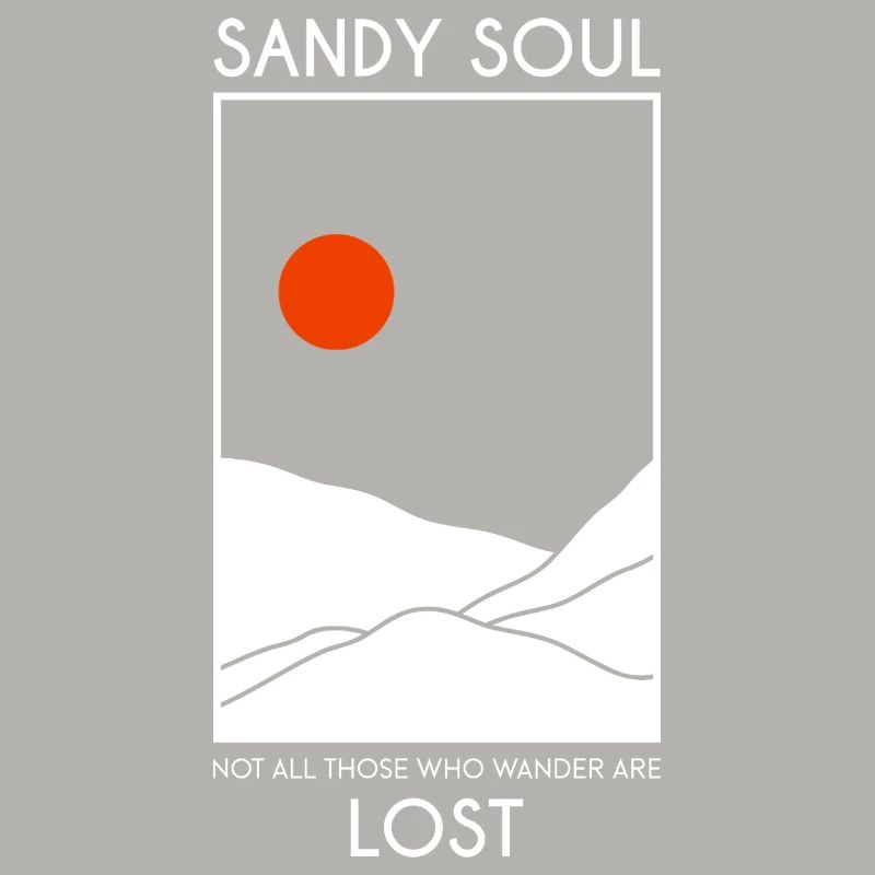 Déserts de sable / dunes de sable avec un soleil rouge
