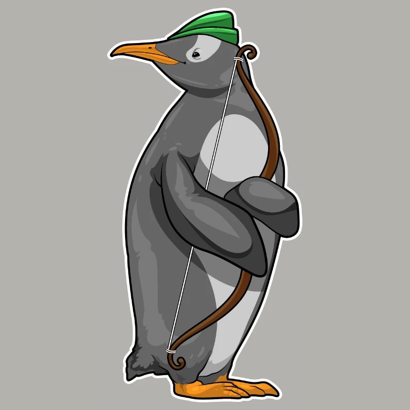 Pinguin Bogenschütze Bogen