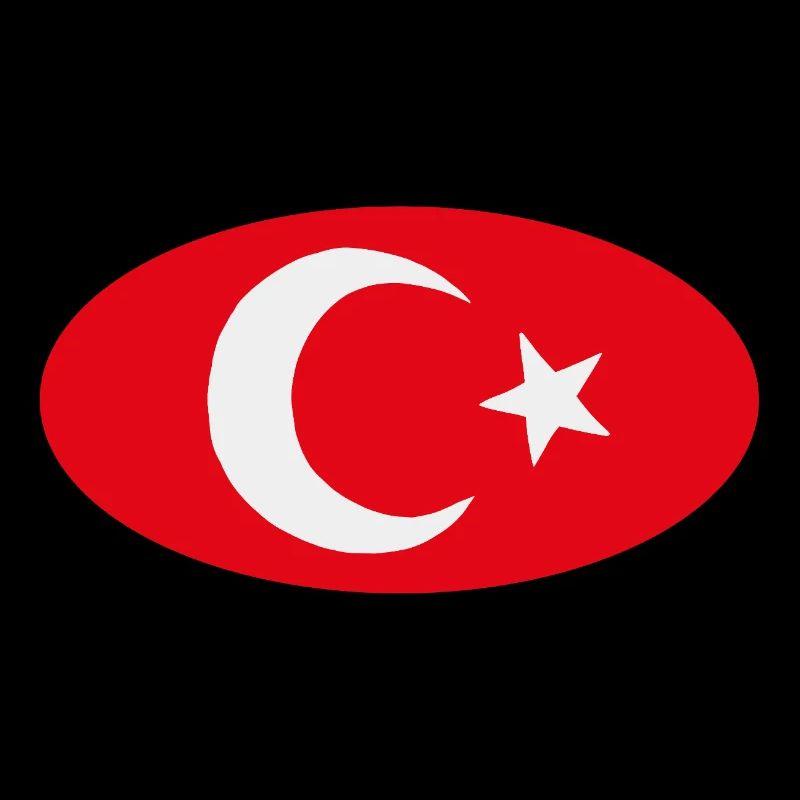 Drapeau Turkiye Turc Ovale