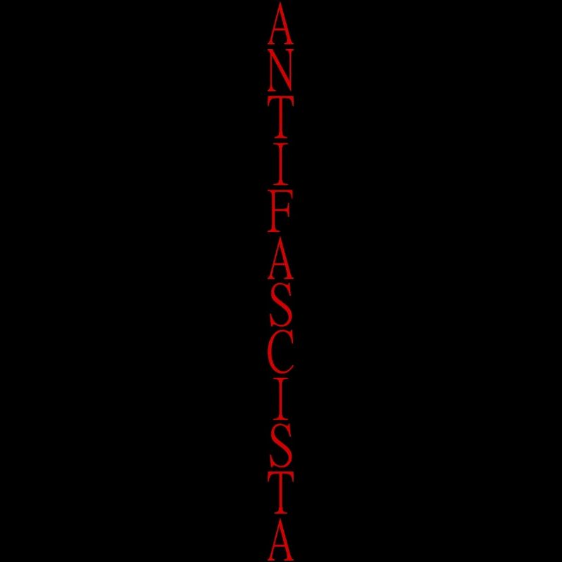 lettrage antifasciste vertical élégant