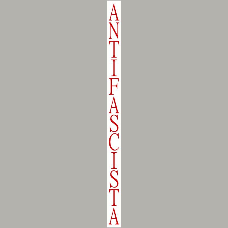 lettrage antifasciste vertical élégant