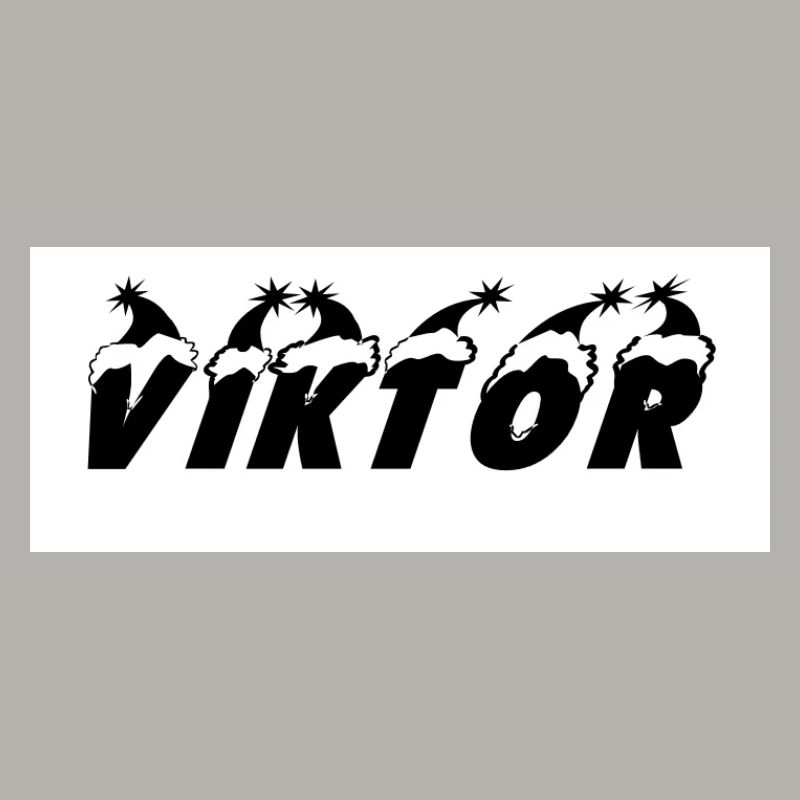 Silhouette de Viktor avec motifs d'étoiles