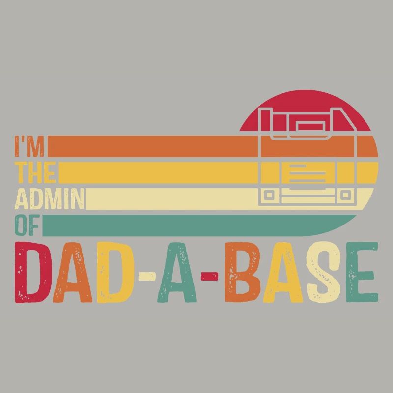 Rétro Dad-A-Base Coucher de soleil Illustration