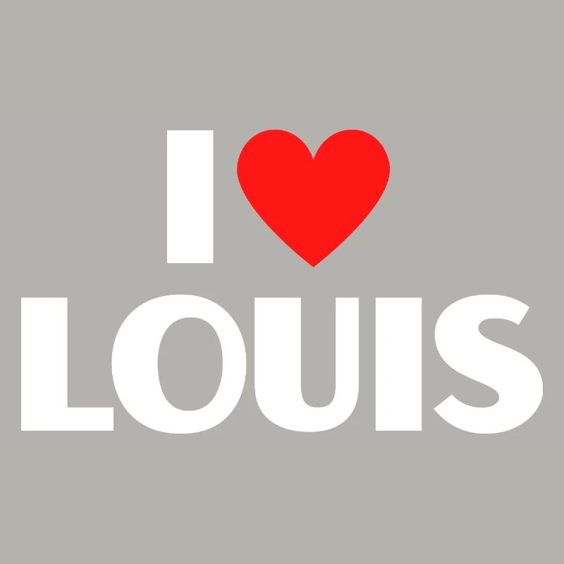Ich liebe Louis rotes Herz Retro Statement 