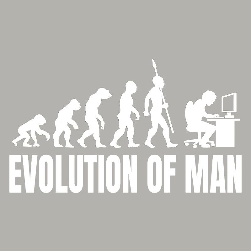 Programmierer Computerfreak Evolution Retro