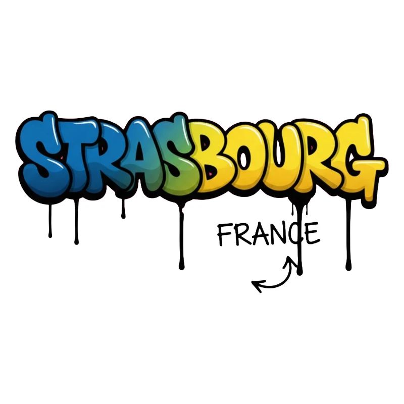 Graffiti-style Strasbourg lettering