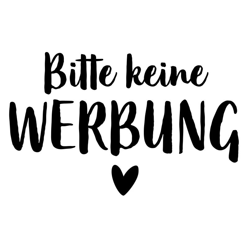 Bitte keine Werbung Herz Briefkasten