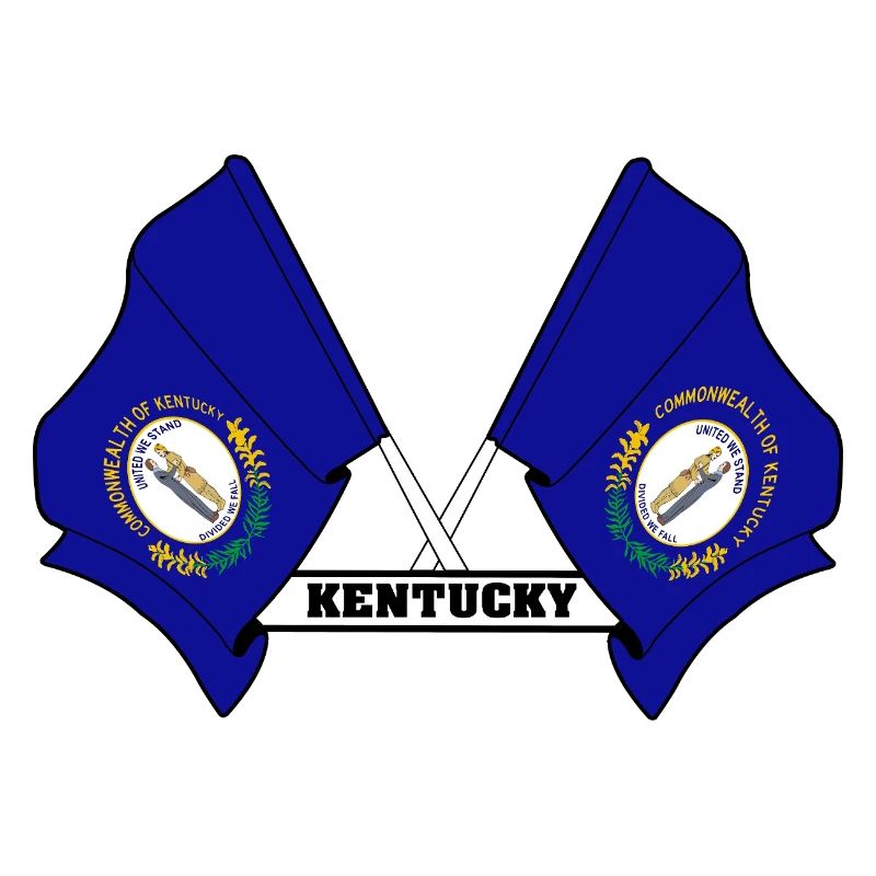 Two flags text KENTUCKY