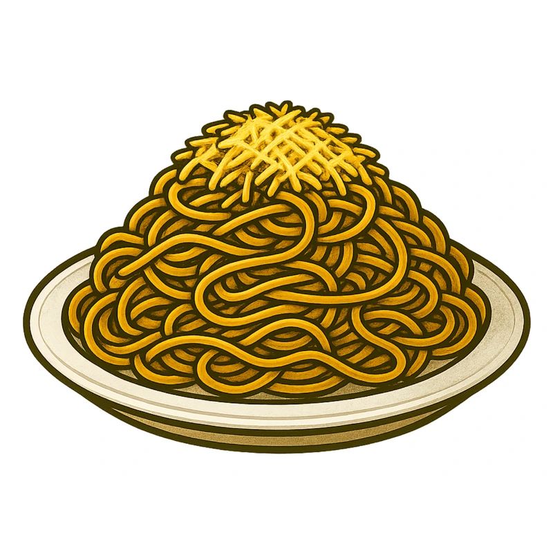 Spaghetti avec illustration de fromage