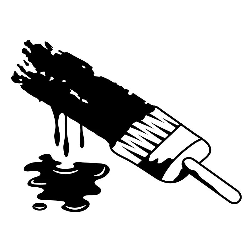 A brush and dripping paint