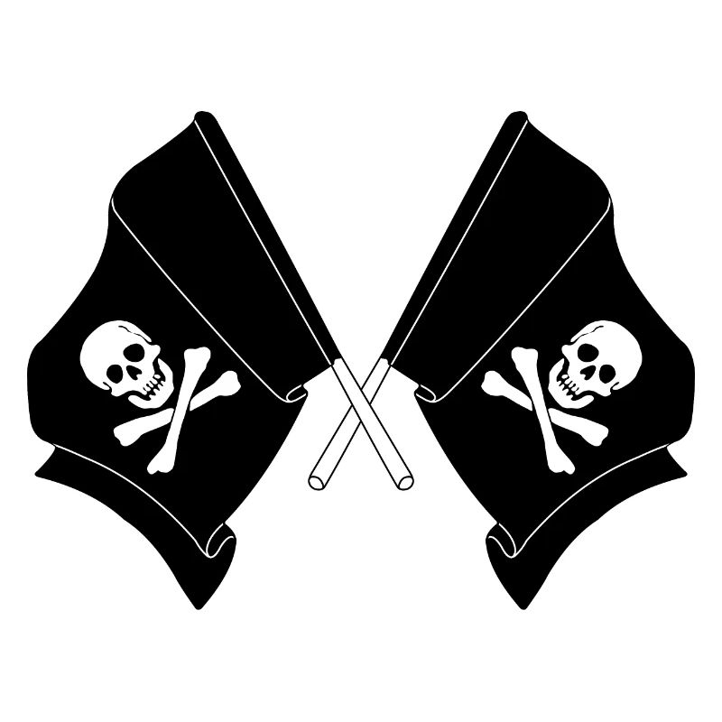 Two Flags Crossed Pirates